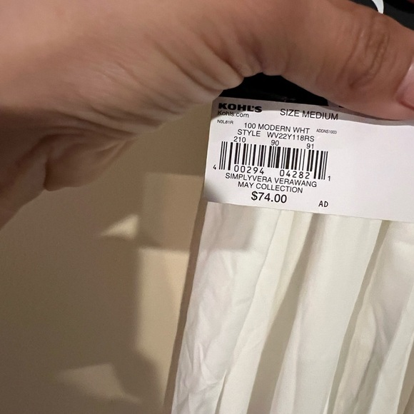 Simply Vera Vera Wang Embroidered Hem Maxi Tank Dress White Size Med Boho Chic - Picture 9 of 12